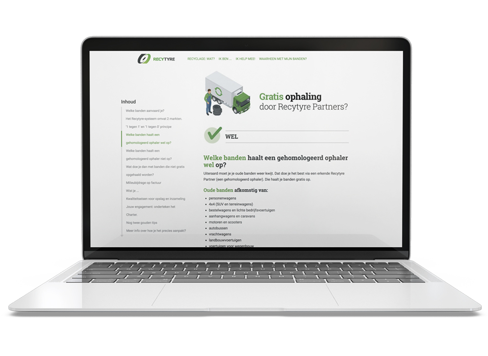 Recytyre desktop website